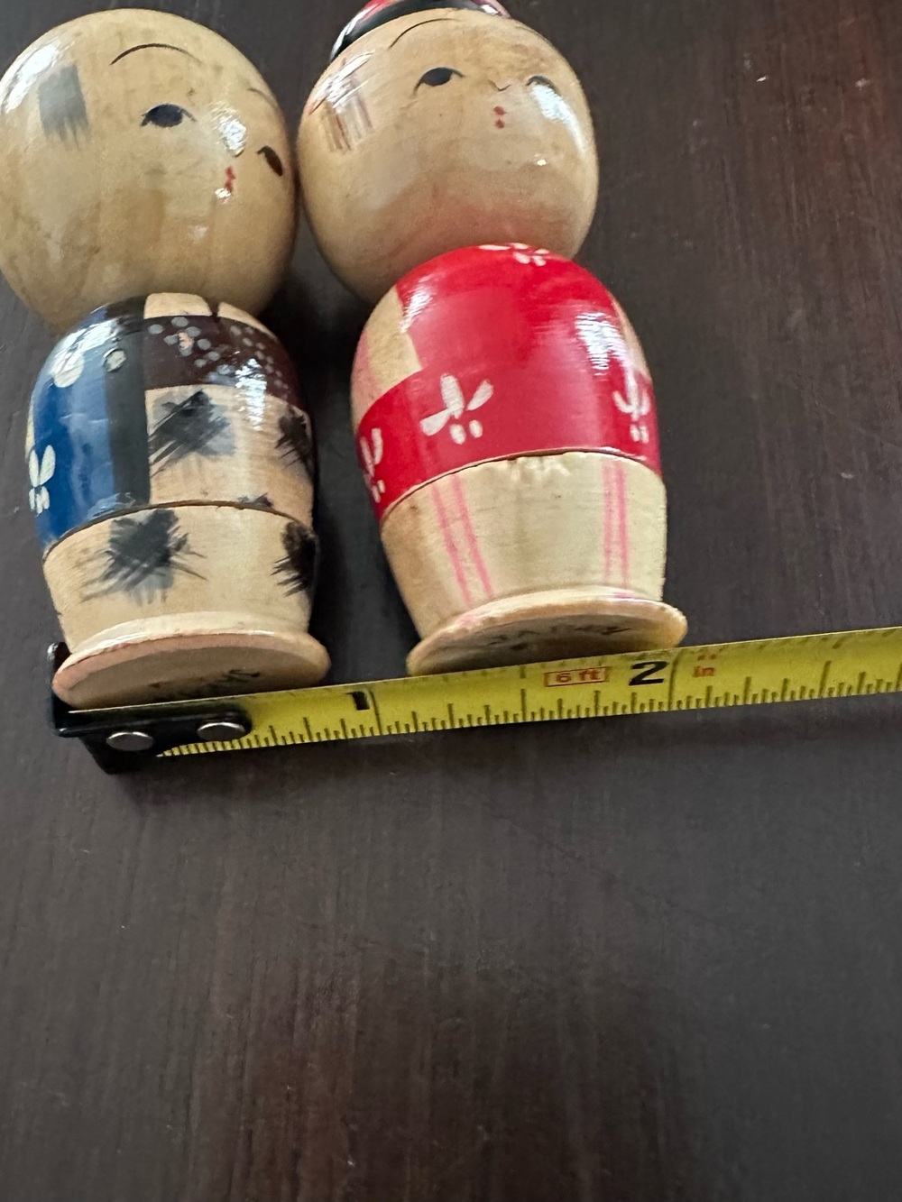 Hand-Painted Wooden Kokeshi Nesting Dolls Set - Multicolor - Picture 6 of 11